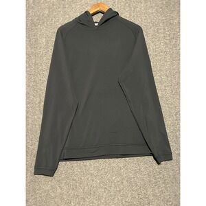 Peter millar pine performance hoodie pullover black mens golf stretch Large